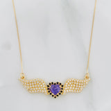 Cadena Aro Seguido Corazón Alas 3.9g / 55cm / 0.4mm Oro Amarillo 18K