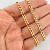 Cadena Fígaro 9g / 60cm / 4.1mm Oro Amarillo 18K