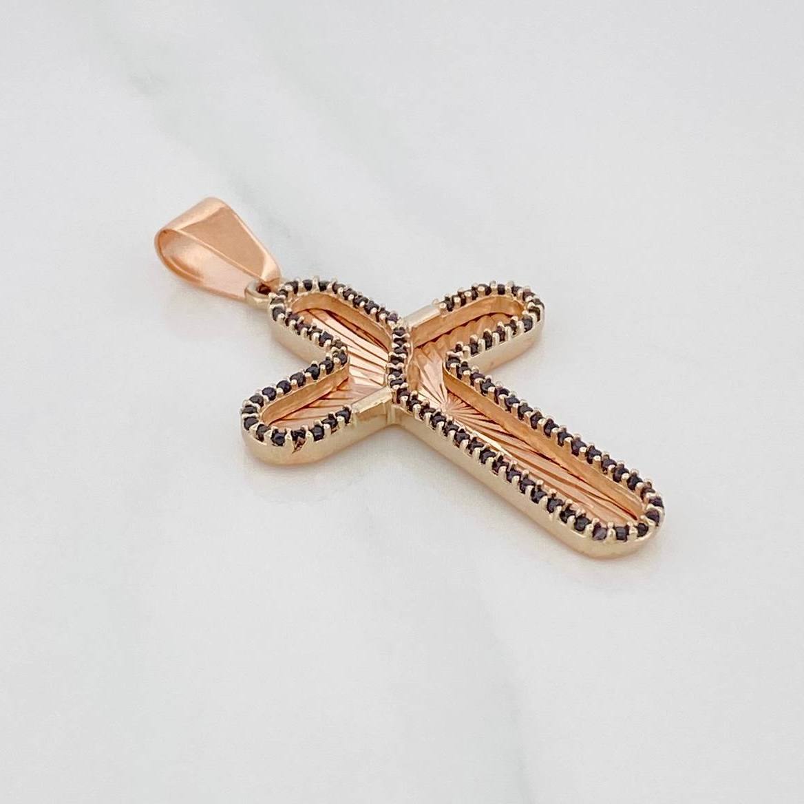 Dije Cruz 5.1g / 4.5cm Oro Rosa 18K