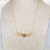 Cadena Aro Seguido Corazón Alas 4.05g / 55cm / 0.4mm Oro Amarillo 18K