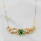 Cadena Aro Seguido Alas Corazon 4.3g / 45cm / 0.76mm Oro Amarillo 18K