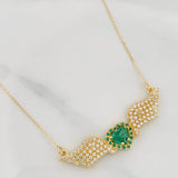 Cadena Aro Seguido Alas Corazon 4.3g / 45cm / 0.76mm Oro Amarillo 18K