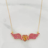 Cadena Aro Seguido Alas Corazon 4.15g / 45cm / 0.76mm Oro Amarillo 18K
