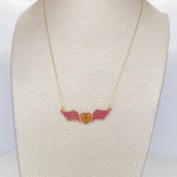 Cadena Aro Seguido Alas Corazon 4.15g / 45cm / 0.76mm Oro Amarillo 18K