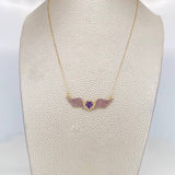 Cadena Aro Seguido Alas Corazon 3.85g / 45cm / 0.76mm Oro Amarillo 18K