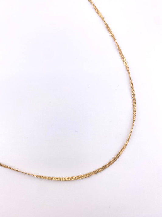 Cadena Singapur 2.15gr / 55cm / 1.4mm Oro Amarillo +3 18K