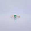 Anillo Solitario 1.05gr / T6 / Esmeraldas 30 Pts Oro Amarillo 18K (Joya) &