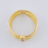 Anillo Triple Chispa 2.45 g / T7 1/2 Oro Amarillo 18K