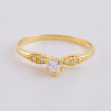 Anillo Solitario 1.45 g / T7 Oro Amarillo 18K