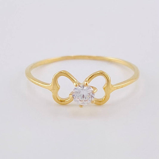 Anillo Moño Chispa 1.05 g / T8 Oro Amarillo 18K