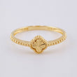 Anillo Trebol Burbujas 1.45 g / T5 3/4 Oro Amarillo 18K
