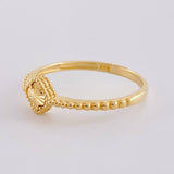 Anillo Trebol Burbujas 1.5 g / T7 Oro Amarillo 18K