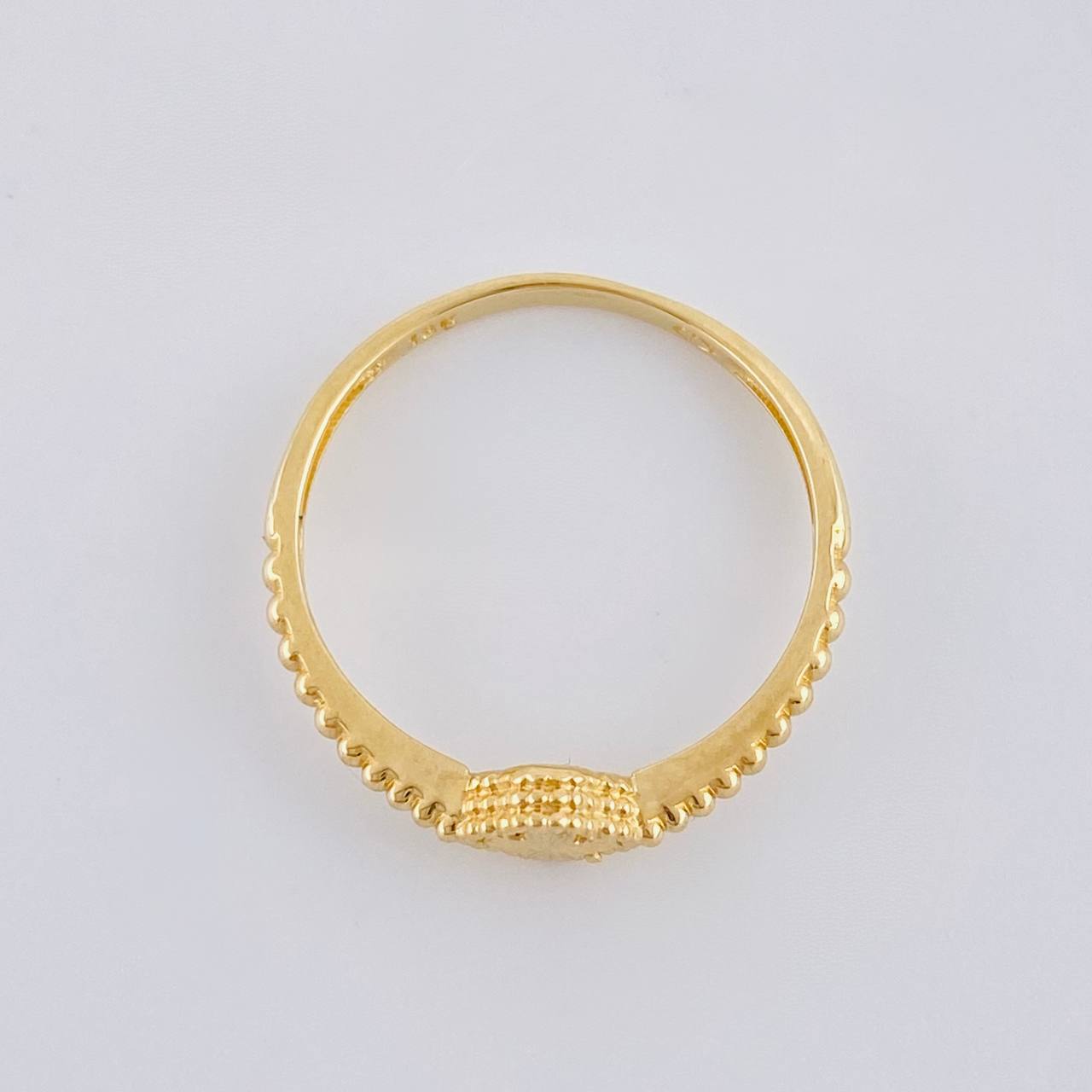 Anillo Trebol Burbujas 1.65 g / T8 3/4 Oro Amarillo 18K
