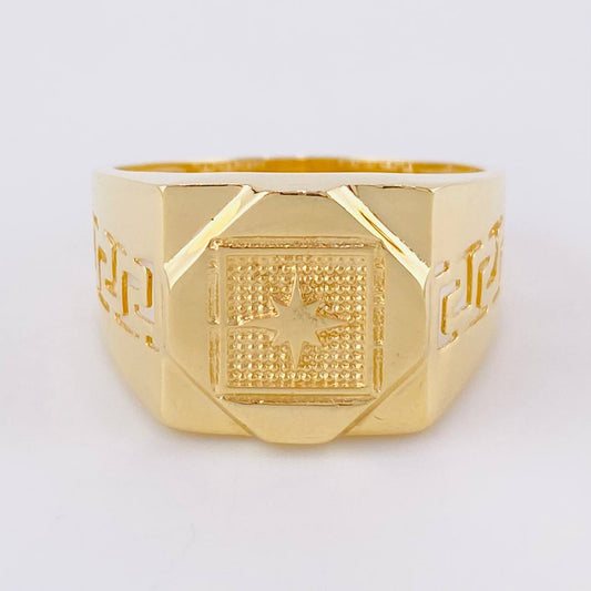 Anillo Tribal Estrellado 6.75 g / T11 Oro Amarillo 18K