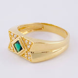 Anillo Zirconia 5.9 g / T10 1/2 Oro Amarillo 18K