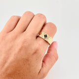 Anillo Zirconia 5.9 g / T10 1/2 Oro Amarillo 18K