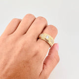 Anillo Sello Basteado 8.4 g / T10 3/4 Oro Amarillo 18K