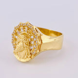 Anillo Rostro De Cristo 8.95 g / T10 1/2 Oro Amarillo 18K