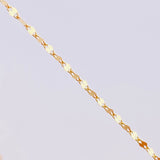 Set Cadena Flor Espejo + Dije Virgen Milagrosa / 1.35gr / 45 cm Oro Amarillo 18K