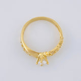Anillo Solitario Entrelazado 2.55 g / T7 Oro Amarillo 18K