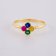 Anillo Trebol Cuatro Hojas 1.4 g / T7 Oro Amarillo 18K