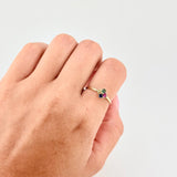 Anillo Trebol Cuatro Hojas 1.4 g / T7 Oro Amarillo 18K