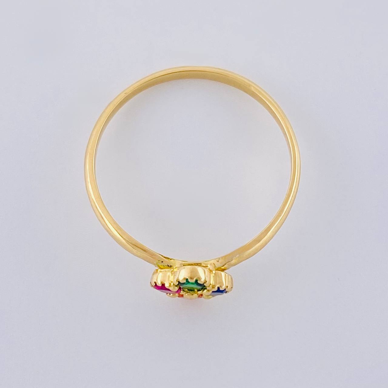Anillo Trebol Cuatro Hojas 1.35 g / T5 3/4 Oro Amarillo 18K