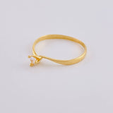 Anillo Solitario Linea Invertida 1.15 g / T7 3/4 Oro Amarillo 18K
