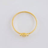 Anillo Flor Trebol 1.2 g / T7 3/4 Oro Amarillo 18K