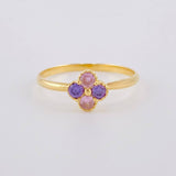 Anillo Trébol Cuatro Hojas 1.5 g / T6 1/2 Oro Amarillo 18K