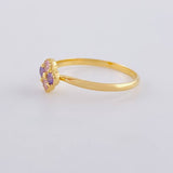 Anillo Trébol Cuatro Hojas 1.5 g / T6 1/2 Oro Amarillo 18K