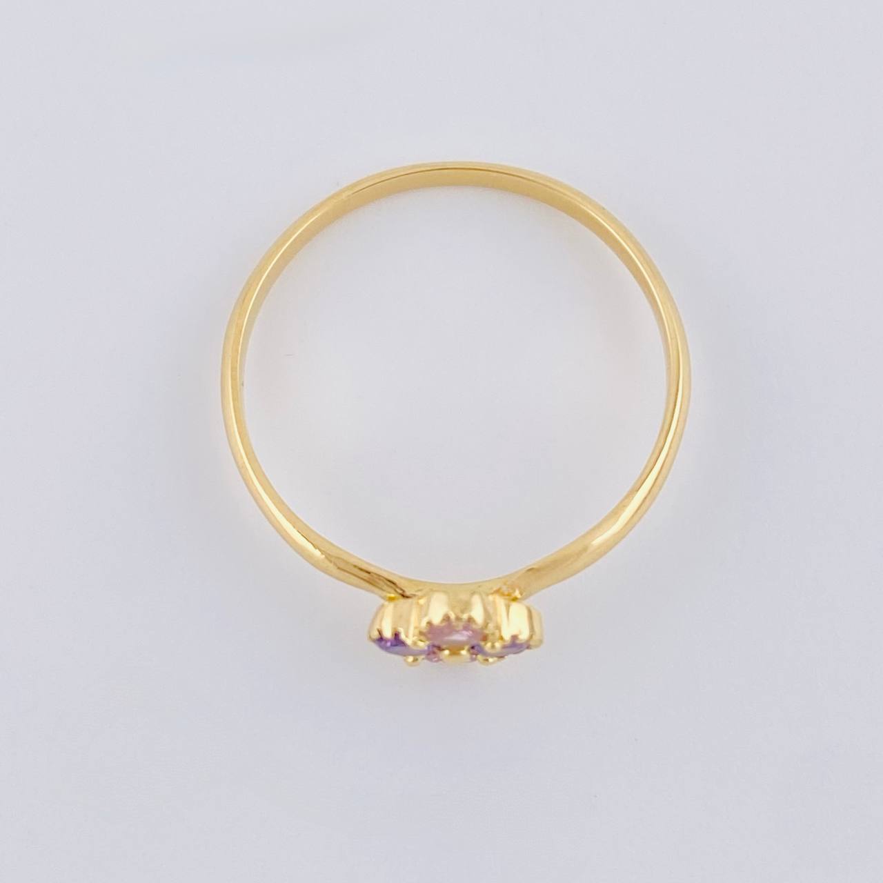 Anillo Trébol Cuatro Hojas 1.5 g / T6 1/2 Oro Amarillo 18K