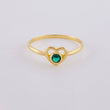 Anillo Corazon Vacio 1.5 g / T8 1/4 Oro Amarillo 18K