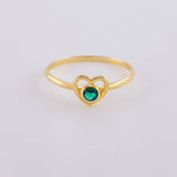 Anillo Corazon Vacio 1.5 g / T8 1/4 Oro Amarillo 18K