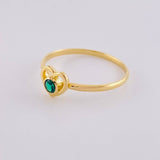 Anillo Corazon Vacio 1.5 g / T8 1/4 Oro Amarillo 18K
