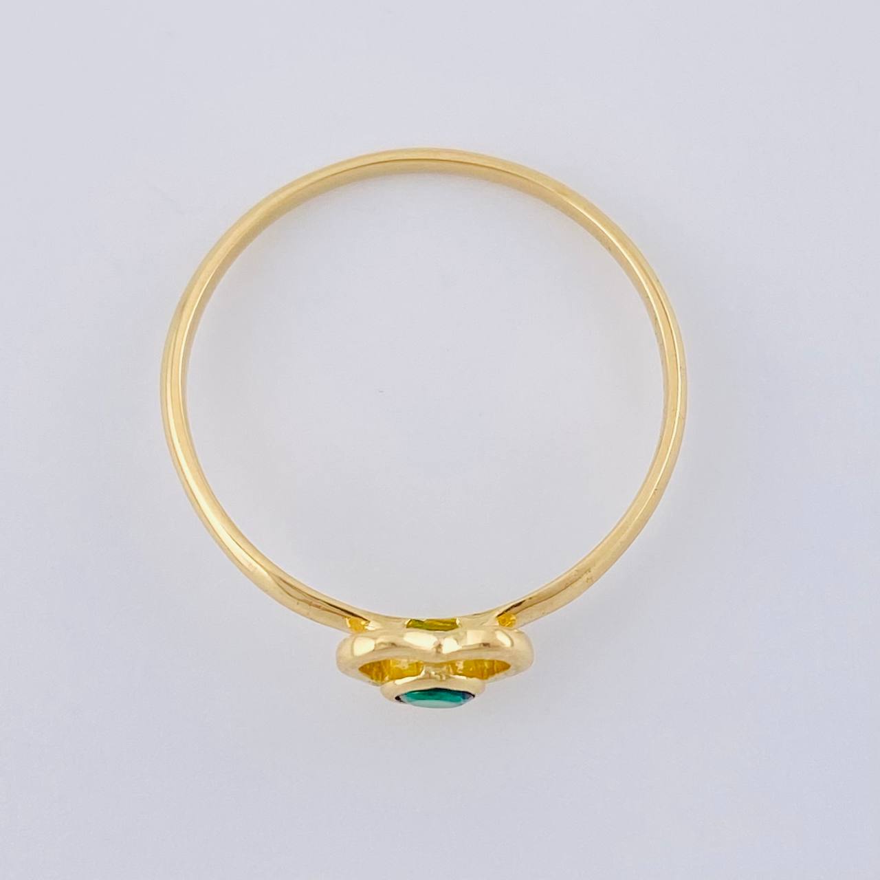 Anillo Corazon Vacio 1.5 g / T8 1/4 Oro Amarillo 18K