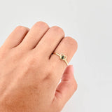 Anillo Corazon Vacio 1.5 g / T8 1/4 Oro Amarillo 18K