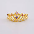 Anillo Corazon Corona 3.55 g / T7 1/2 Oro Amarillo 18K