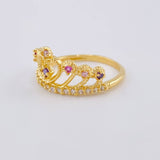 Anillo Corazon Corona 3.55 g / T7 1/2 Oro Amarillo 18K