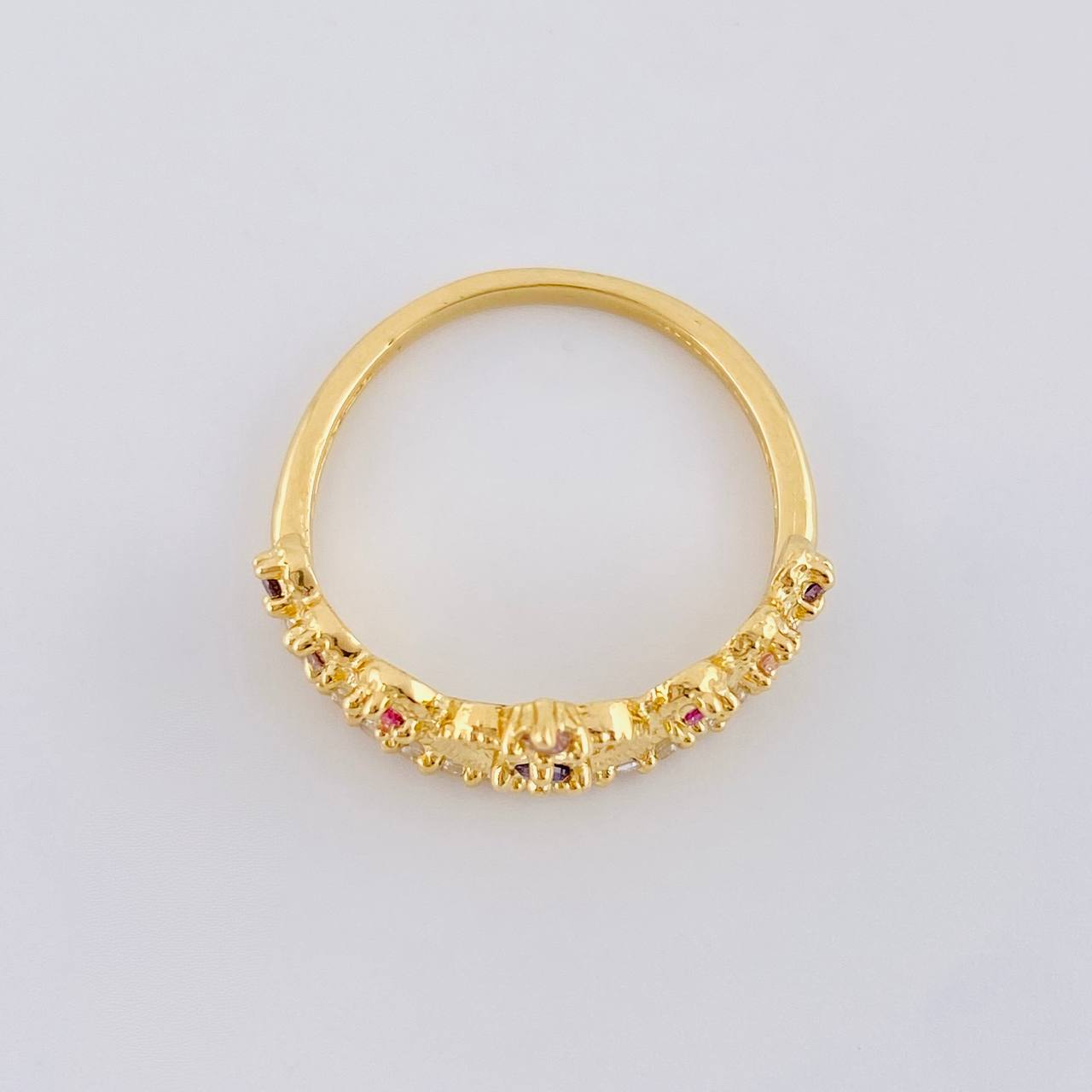 Anillo Corazon Corona 3.55 g / T7 1/2 Oro Amarillo 18K