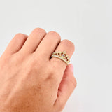 Anillo Corazon Corona 3.55 g / T7 1/2 Oro Amarillo 18K