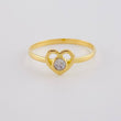 Anillo Corazon Vacio 1.45 g / T6 3/4 Oro Amarillo 18K