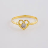Anillo Corazon Vacio 1.45 g / T6 3/4 Oro Amarillo 18K