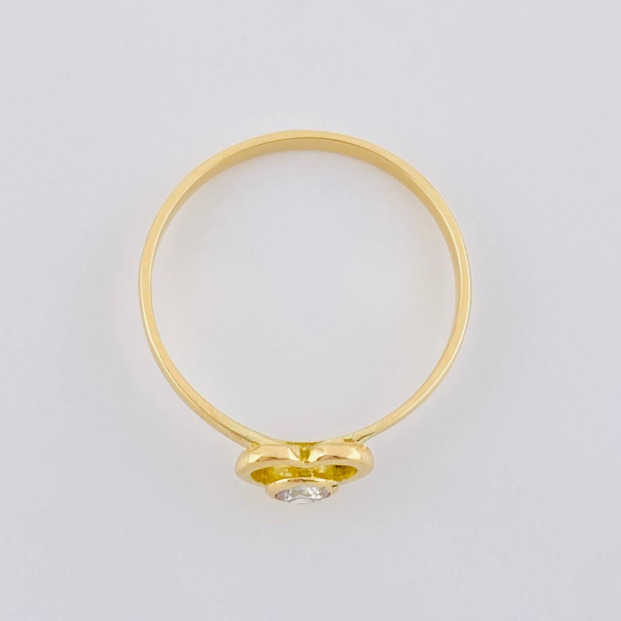 Anillo Corazon Vacio 1.45 g / T6 3/4 Oro Amarillo 18K