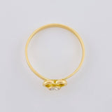 Anillo Corazon Vacio 1.45 g / T6 3/4 Oro Amarillo 18K