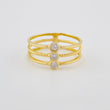 Anillo Triple Chispa 2.15 g / T6 1/2 Oro Amarillo 18K