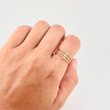 Anillo Triple Chispa 2.15 g / T6 1/2 Oro Amarillo 18K
