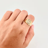 Anillo Ancla Marco Redondo 2.85 g / T11 1/2 Dos Oros Amarillo Blanco 18K