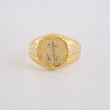 Anillo Ancla Marco Redondo 2.85 g / T11 1/2 Dos Oros Amarillo Blanco 18K