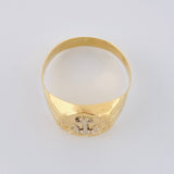 Anillo Ancla Marco Redondo 2.85 g / T11 1/2 Dos Oros Amarillo Blanco 18K